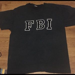 Black "FBI" t shirt
